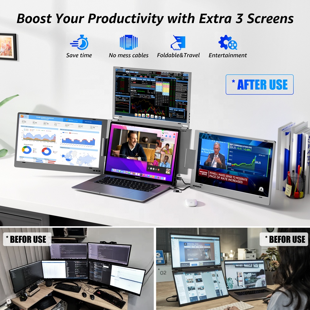 Monitor extensor de laptop com - Monitor Portable Usb avaliação e preço