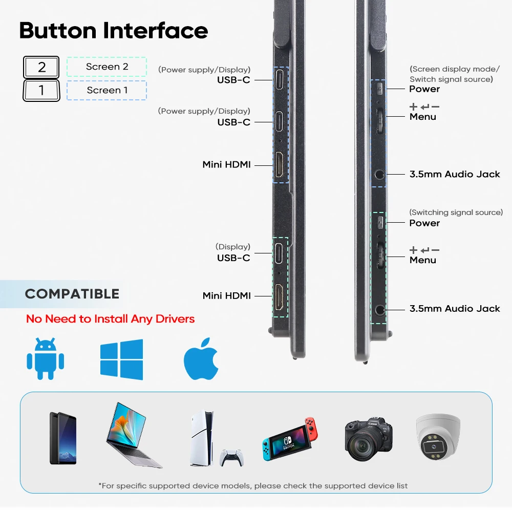 Monitores Portáteis Dobráveis  - Monitor Portable Usb avaliação e preço