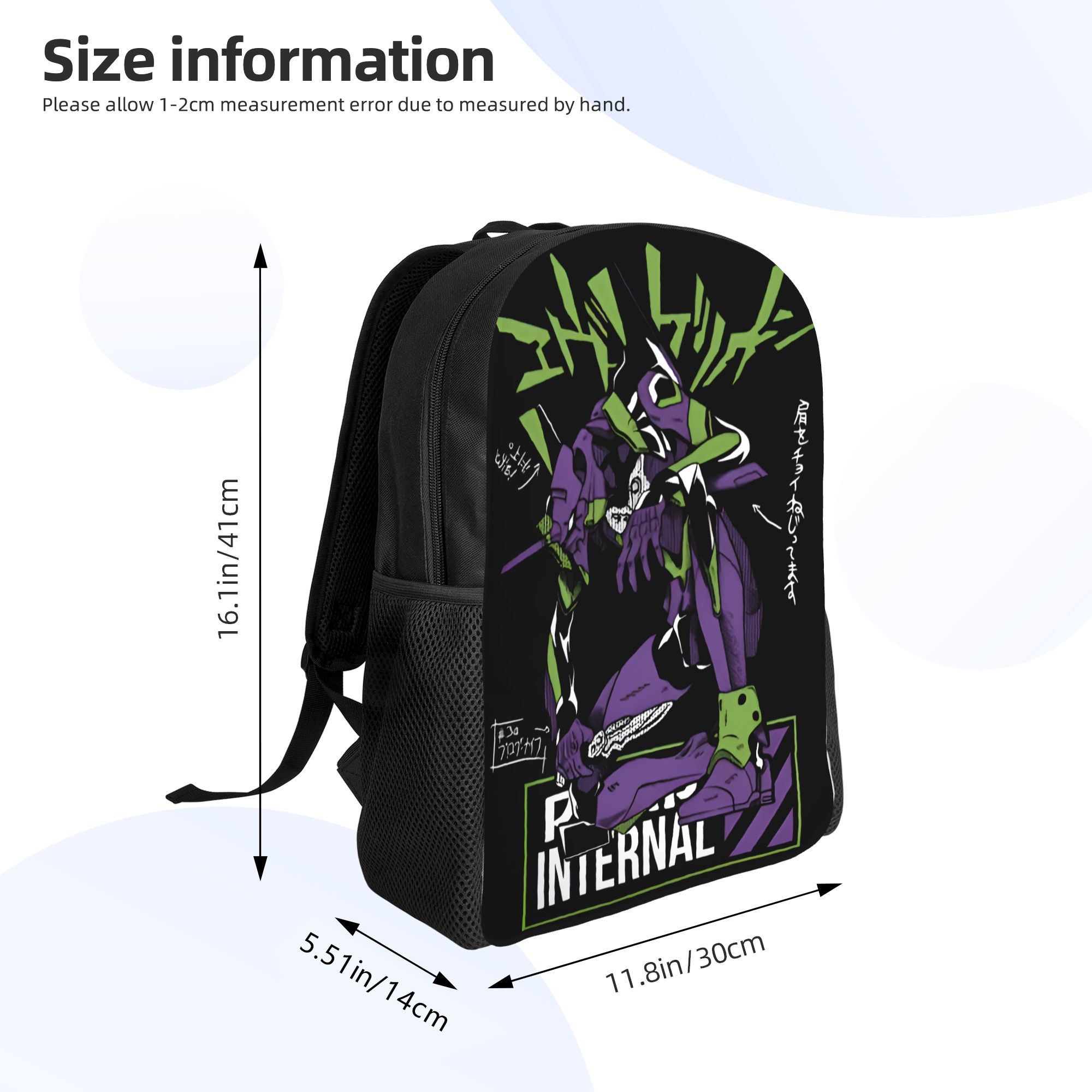 Mochilas E-Evangelions com imp - Laptop Accessories Bag For Men avaliação e preço