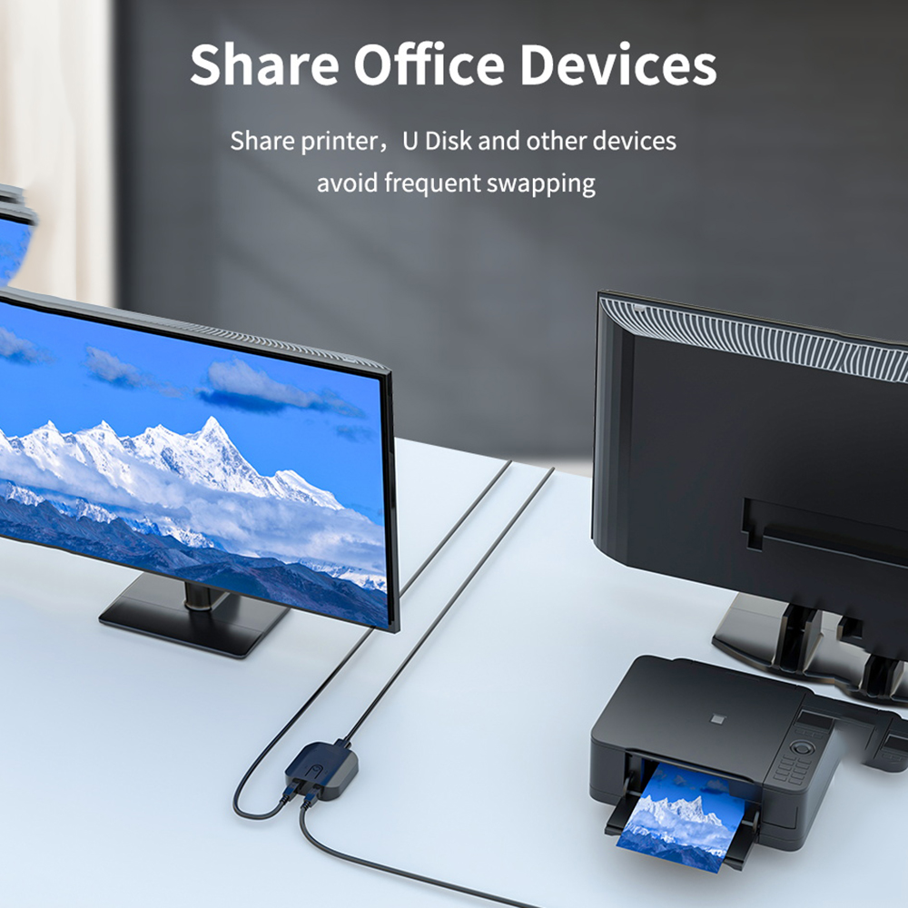 Dual USB 2.0 KVM Switch Box, 2 - Monitor Portable Usb avaliação e preço
