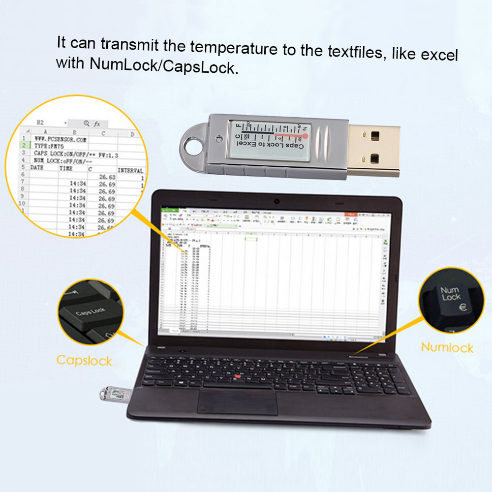 Termômetro e Higrômetro USB PC - Monitor Portable Usb avaliação e preço