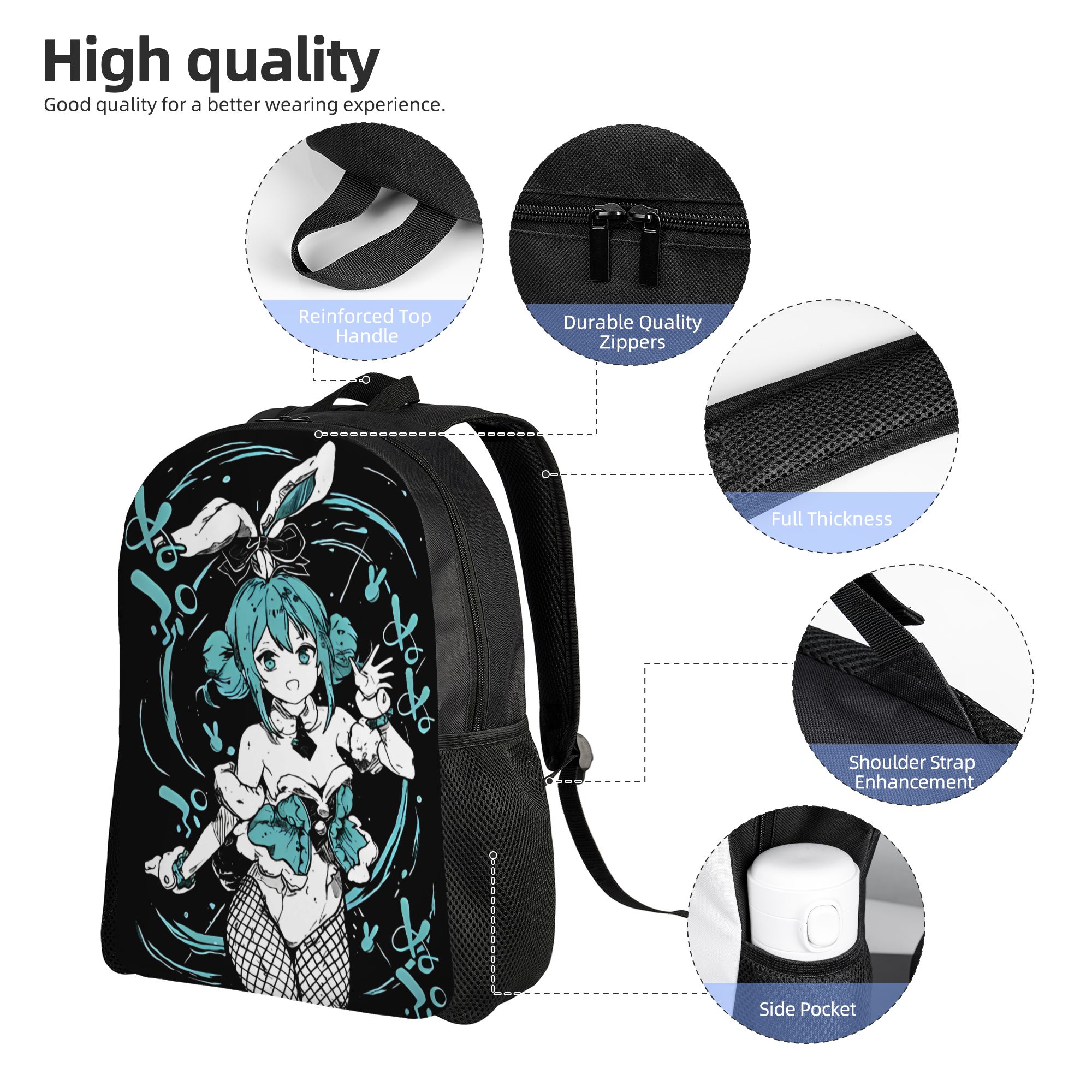 Mochila Kawaii Hatsune Miku pa - Laptop Accessories Gifts For Men avaliação e preço